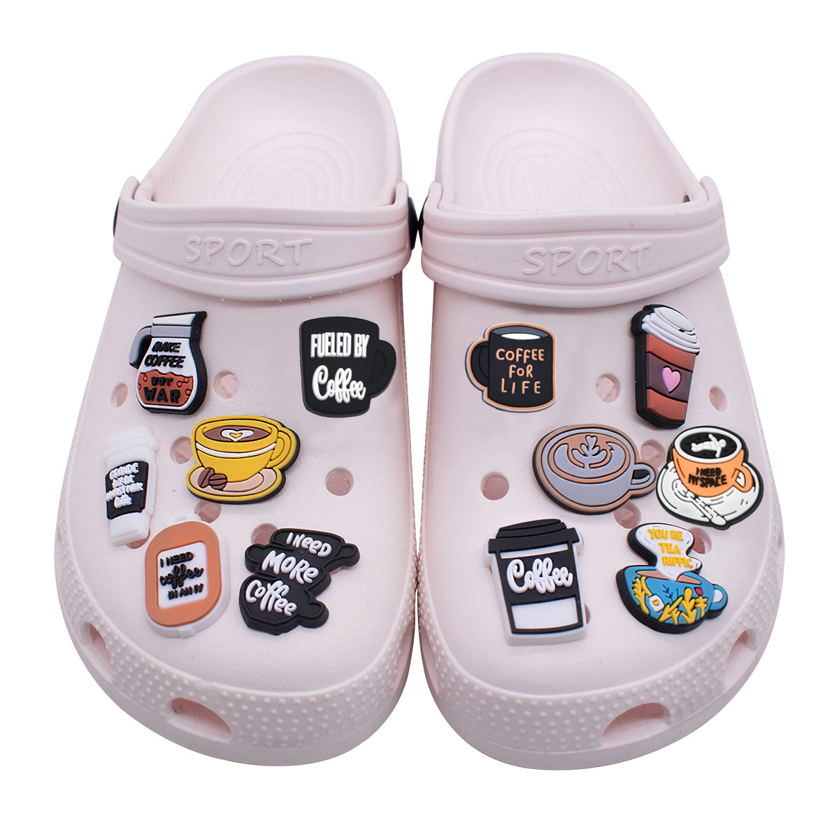 Croc Style Clog - Coffee Cup Shoe Charms for Crocs
