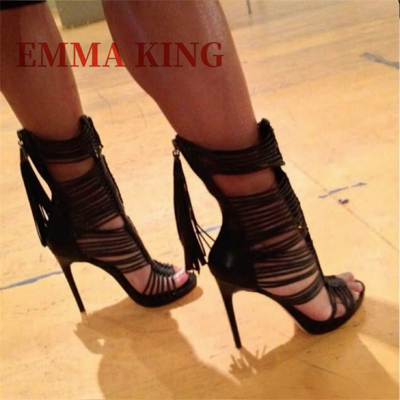Women Shoes Zipper - Women Open Toe Straps Ankle Wrap
