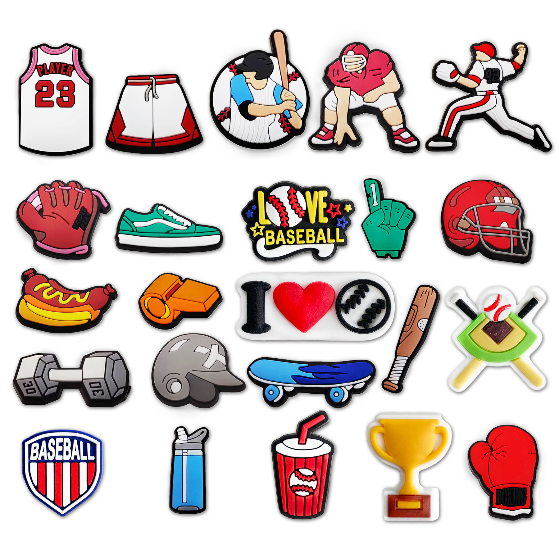 Croc Style Clog - Hot 1Pcs PVC Love Baseball Shoe