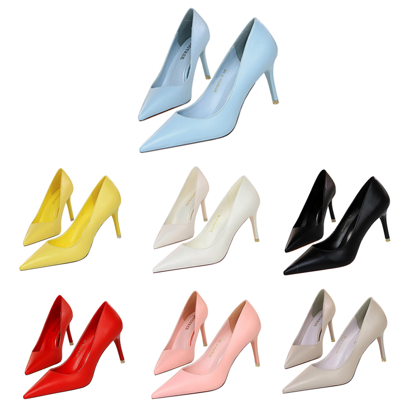 Women'S Shoes Navy Blue - Woman Fashion Career Formal 7.5cm 10.5cm
