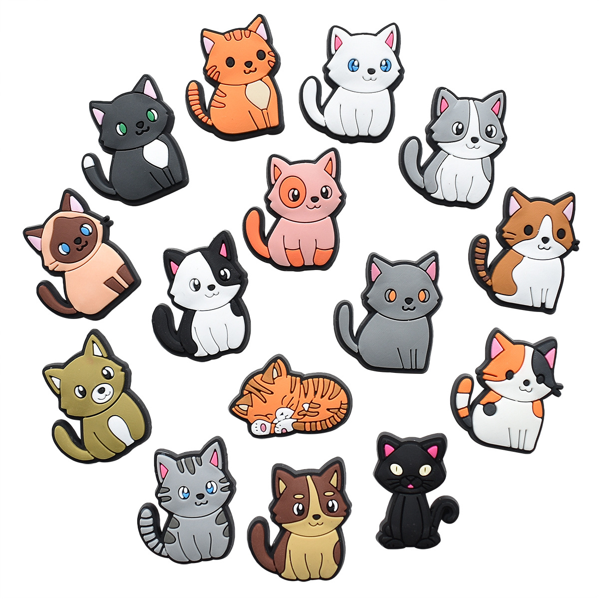 Croc Style Clog - 1Pcs PVC Cute Cats Shoes Charms