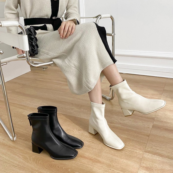Sock Boot Women - Women's boots Maillard stretch French short