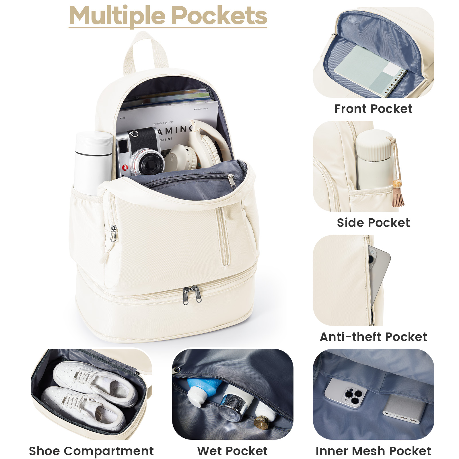 Gym Backpack for Women, Waterp - Women'S Shoes Volleyball incelemesi ve fiyatı