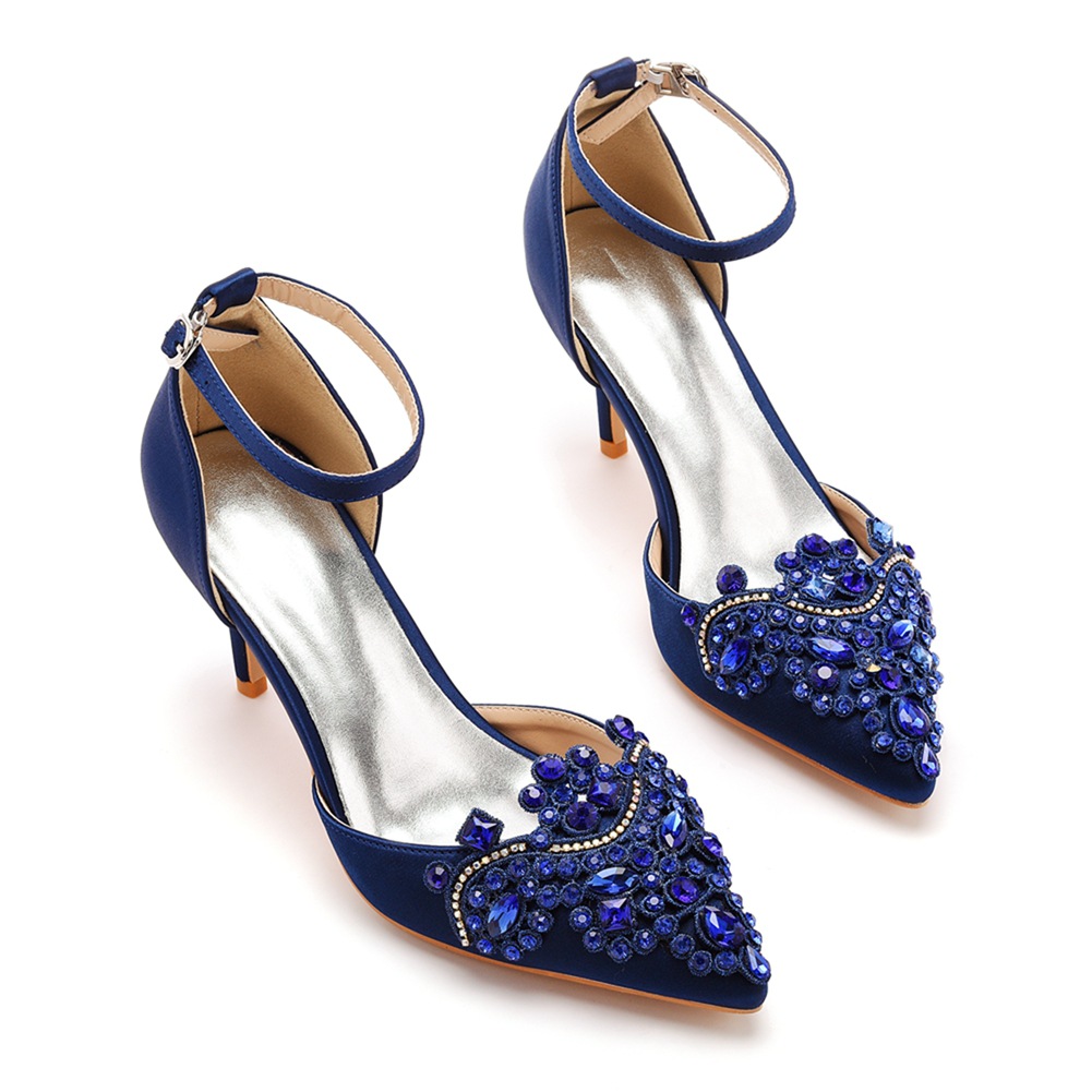 pointed toe High-heeled sandal - Women'S Shoes Navy Blue incelemesi ve fiyatı