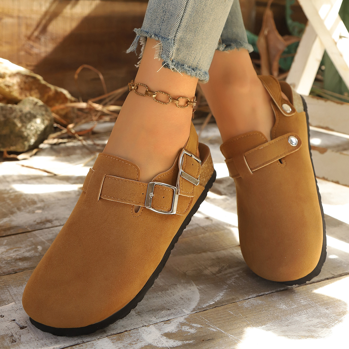 Litfun Suede Women's Clogs wit - Women'S Shoes With Arch Support incelemesi ve fiyatı