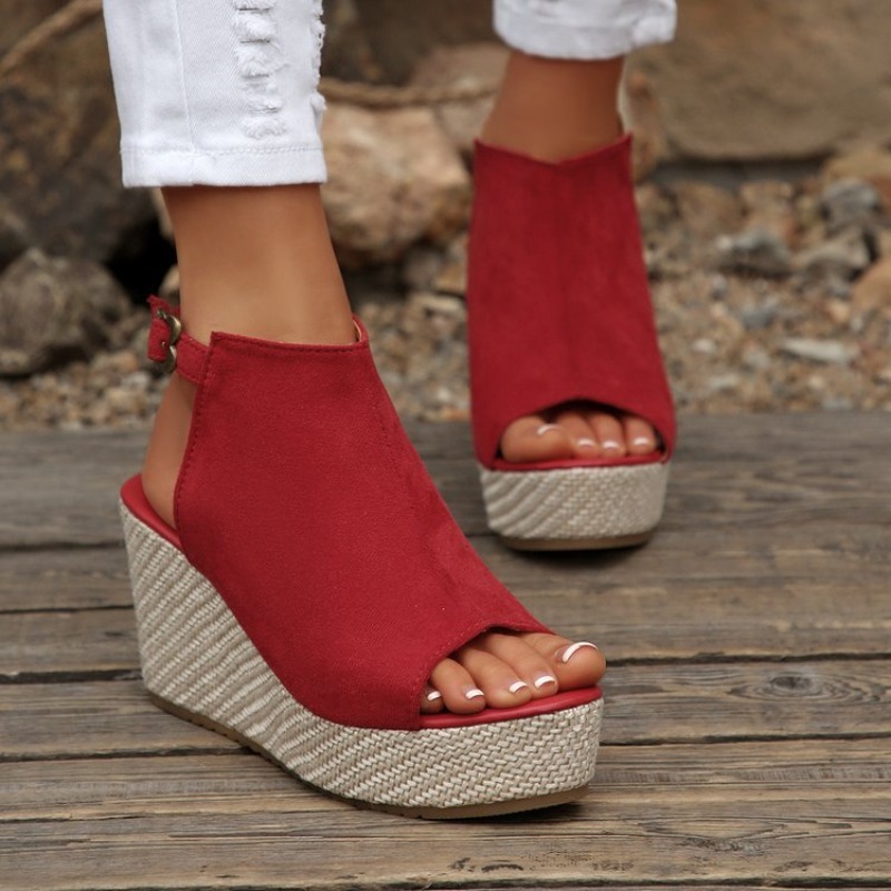 Women Sandals Summer Wedge Pla - Espadrille Wedge Shoes incelemesi ve fiyatı