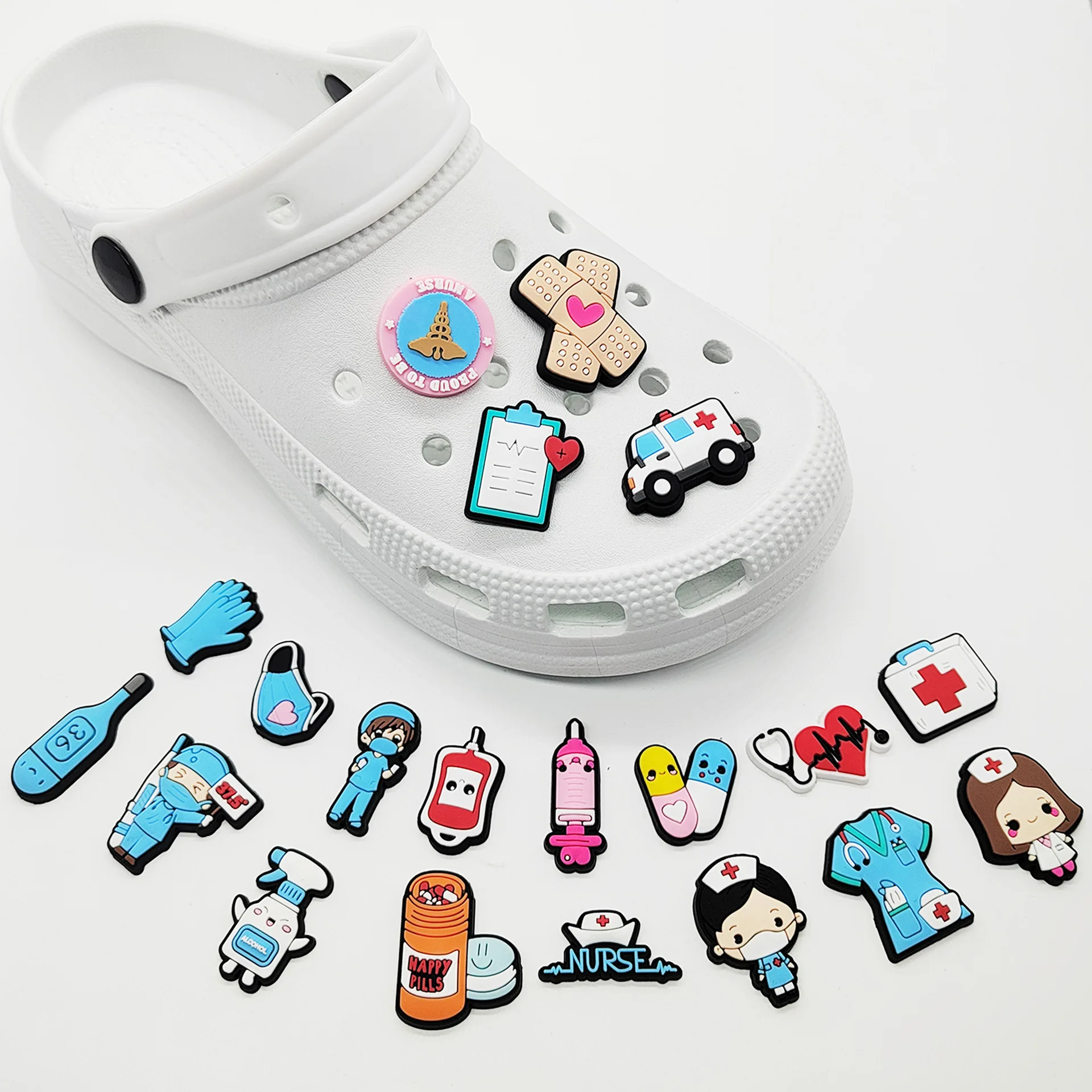 New 1pcs PVC Shoe Charms for C - Croc Style Clog incelemesi ve fiyatı