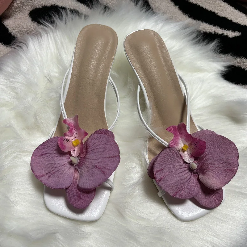 Orchid Flower Summer New High  - Women'S Shoes Navy Blue incelemesi ve fiyatı