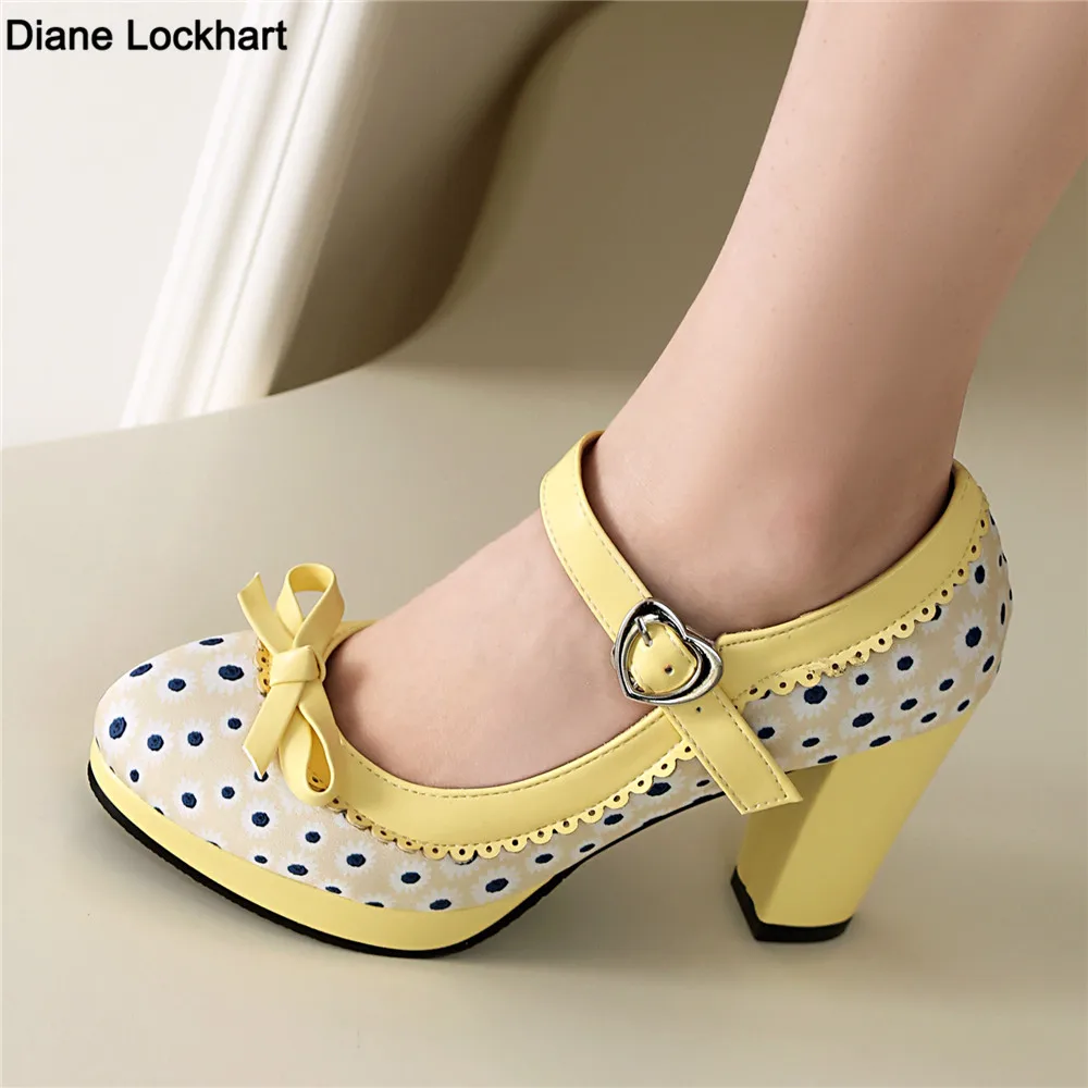 2025 New Polka dot Lolita Shoe - Women'S Shoes Navy Blue incelemesi ve fiyatı