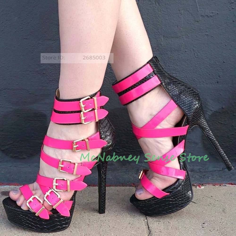 Sexy Sandals Snake Patterned T - Women Shoes Waterproof incelemesi ve fiyatı
