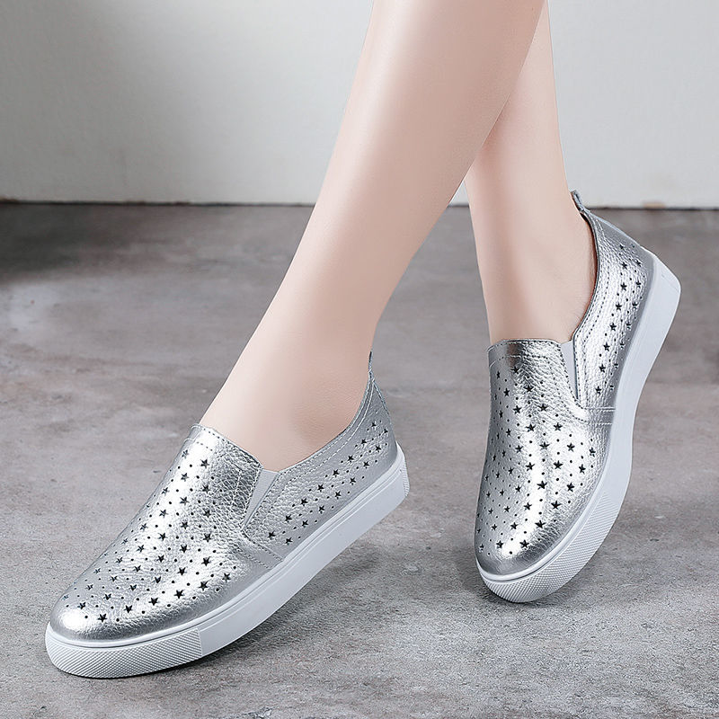 Spring Summer Silver Flats Hol - Women'S Shoes For Standing All Day incelemesi ve fiyatı