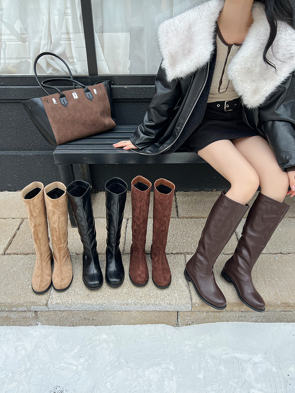 Fashion Women Knee Boots Flock - Sock Boot Women incelemesi ve fiyatı