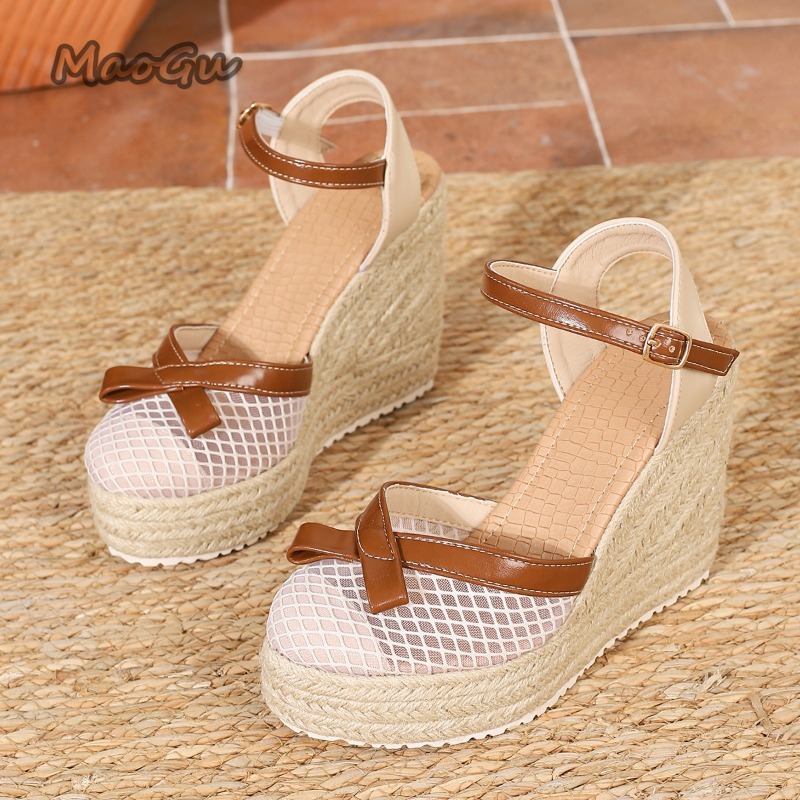 Size42 Women's Mesh Bow Espadr - Espadrille Wedge Shoes incelemesi ve fiyatı