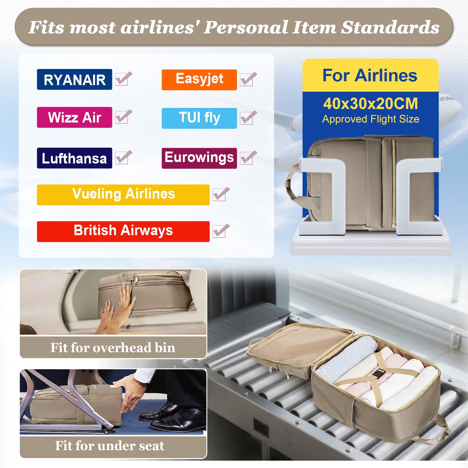 Ryanair 40x30x20 Travel Backpa - Women Shoes Zipper incelemesi ve fiyatı