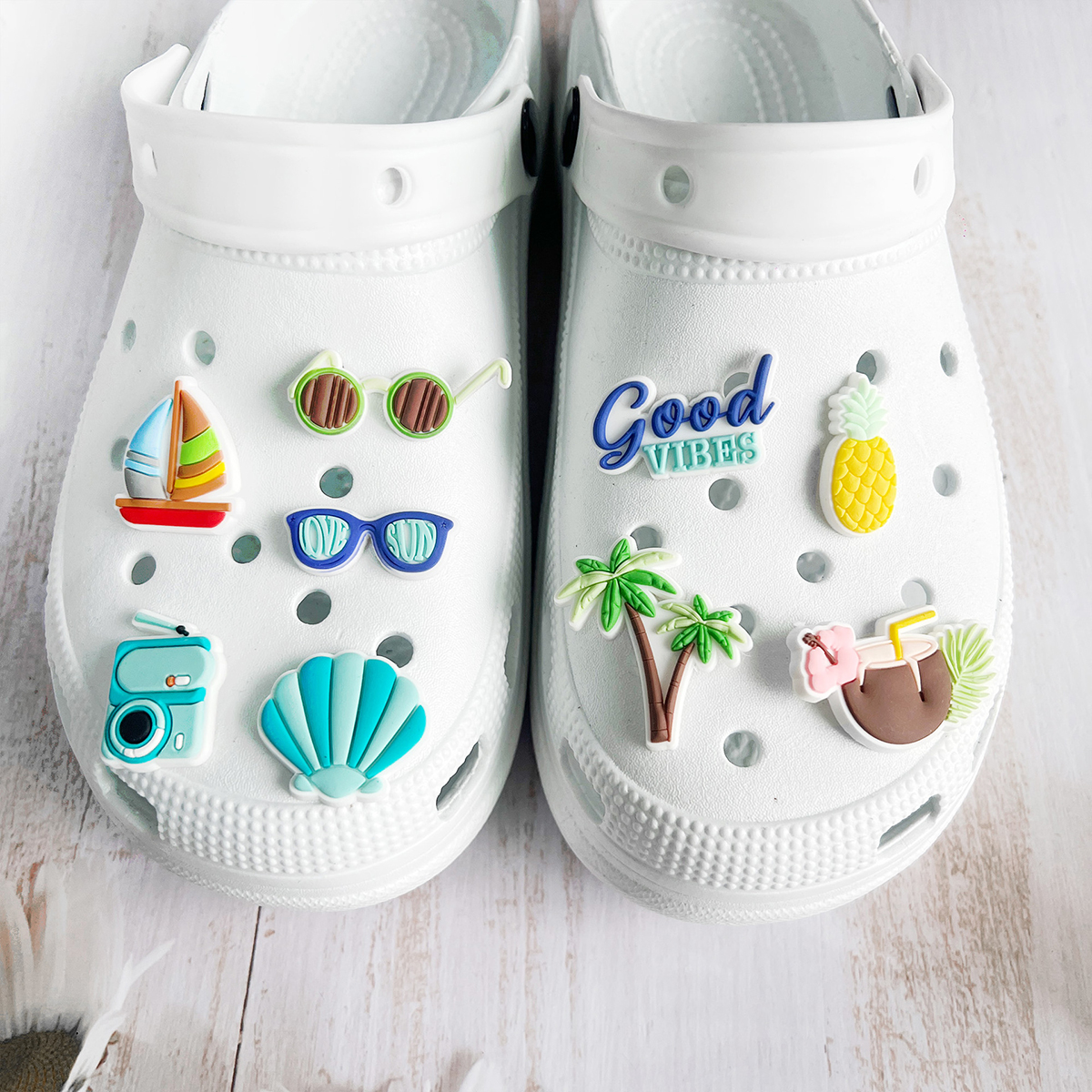 Summer Beach Coco Shoe Charms  - Croc Style Clog incelemesi ve fiyatı