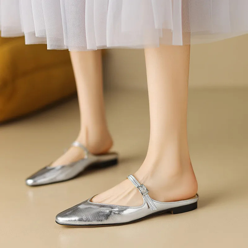New women's leather top M ü ll - Pointed Toe Flat incelemesi ve fiyatı