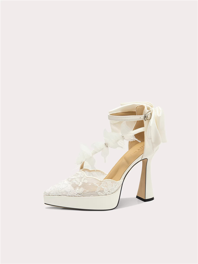 Summer new pointed lace mesh r - Women Shoes Waterproof incelemesi ve fiyatı