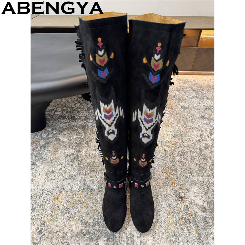 ABENGYA 2026 Winter New Knee H - Pointed Toe Flat incelemesi ve fiyatı