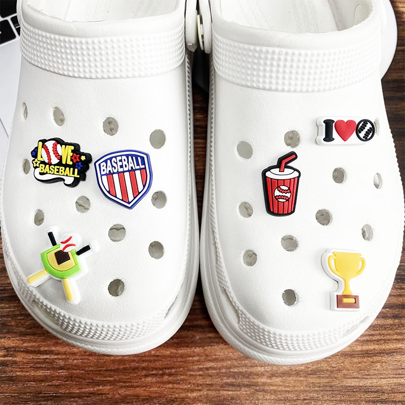 Hot 1Pcs PVC Love Baseball Sho - Croc Style Clog incelemesi ve fiyatı