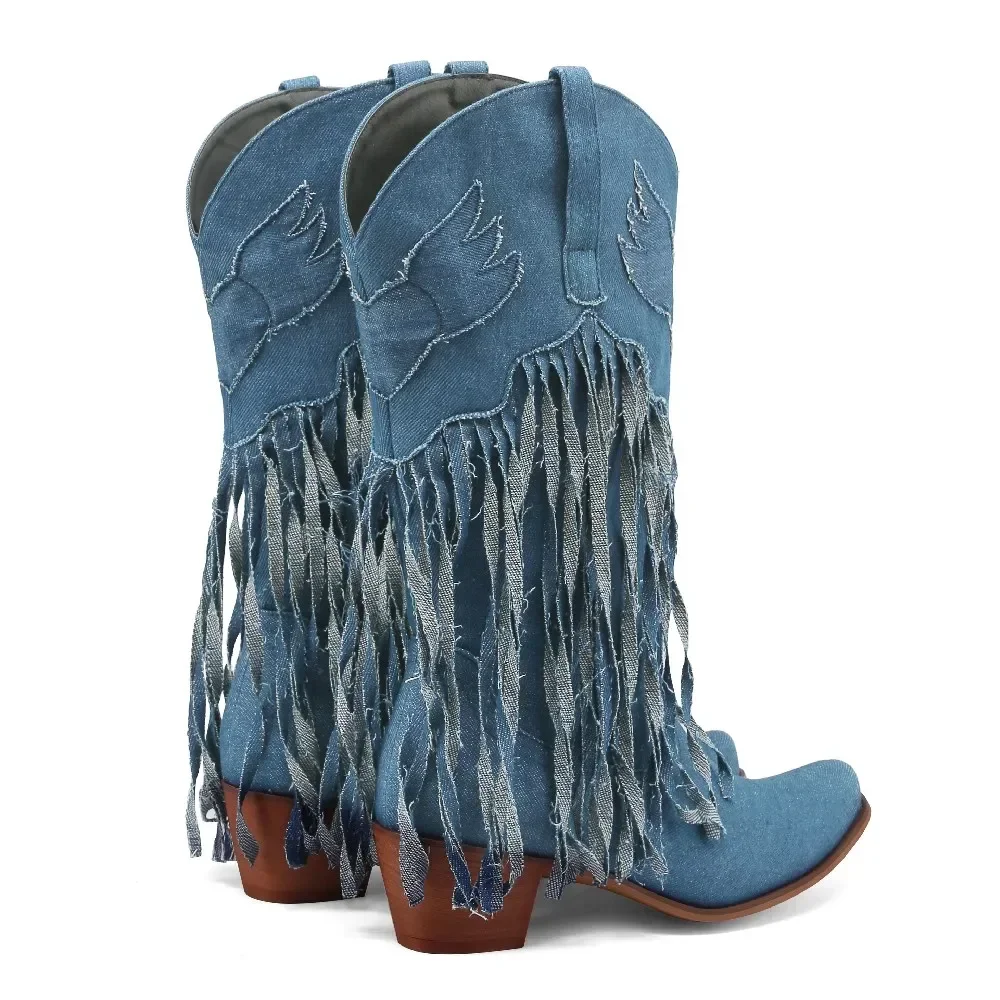 Winter Western Women Mid-calf  - Women'S Shoes Navy Blue incelemesi ve fiyatı