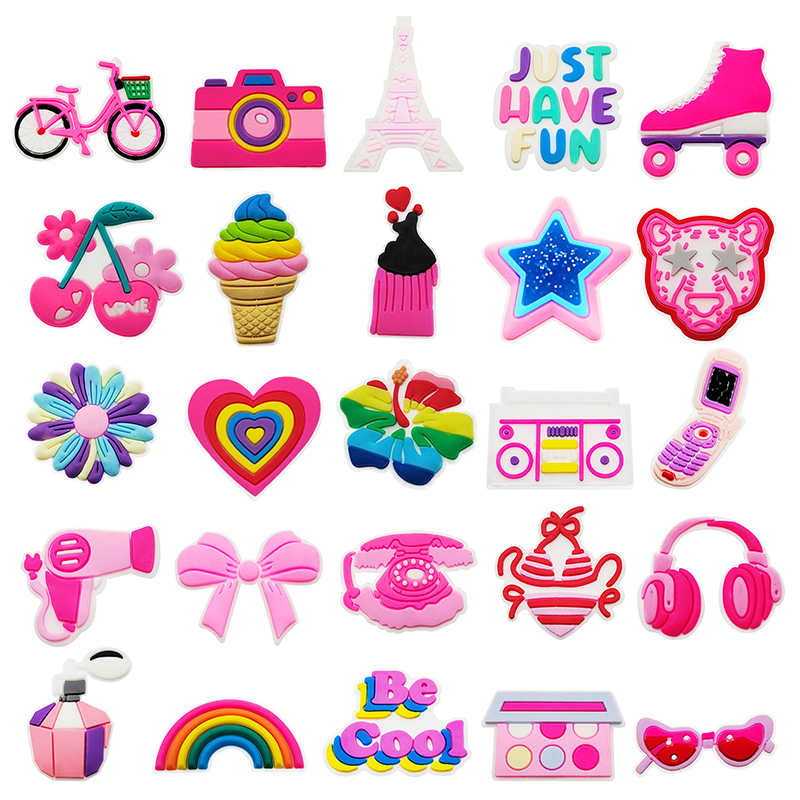 Cute Pink Bow Bicycle Rainbow  - Croc Style Clog incelemesi ve fiyatı