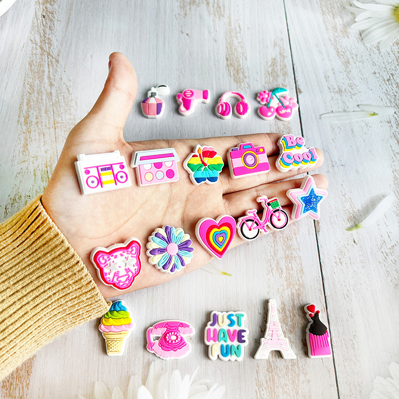 Cute Pink Bow Bicycle Rainbow  - Croc Style Clog incelemesi ve fiyatı