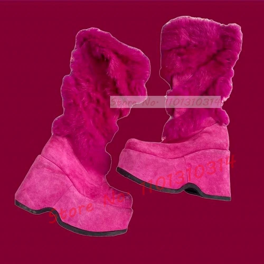 Hot Pink Thick-sole Furry Knee - Kids Shoes Women incelemesi ve fiyatı