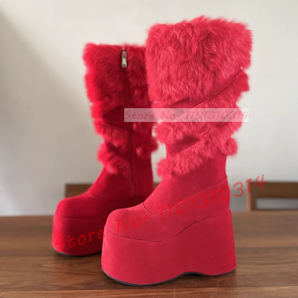 Hot Pink Thick-sole Furry Knee - Kids Shoes Women incelemesi ve fiyatı