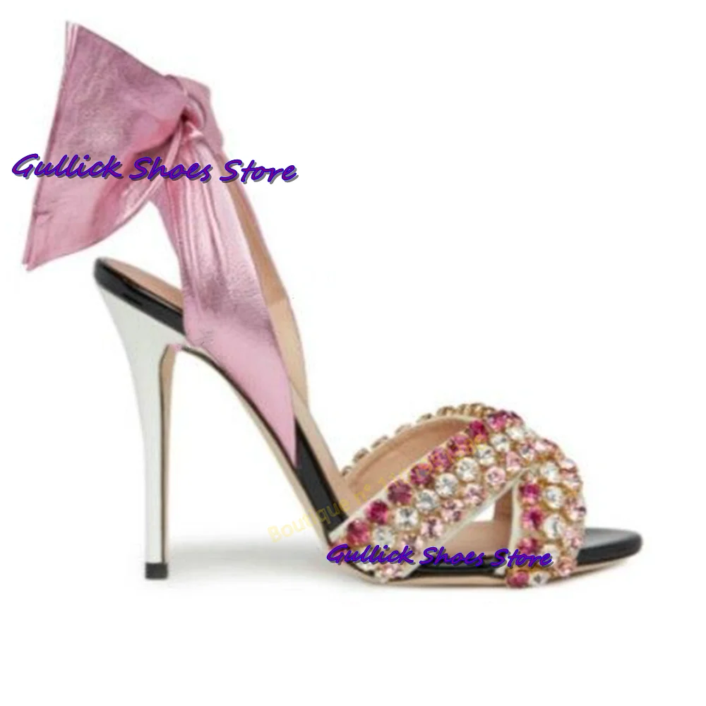 Chic Bowknot Shiny Rhinestones - Kids Shoes Women incelemesi ve fiyatı