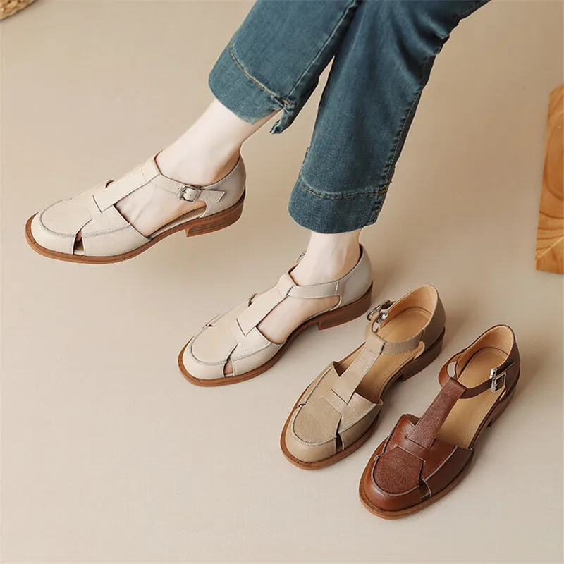 2023 Summer Sandals Cowhide Ro - Women Shoes Model incelemesi ve fiyatı
