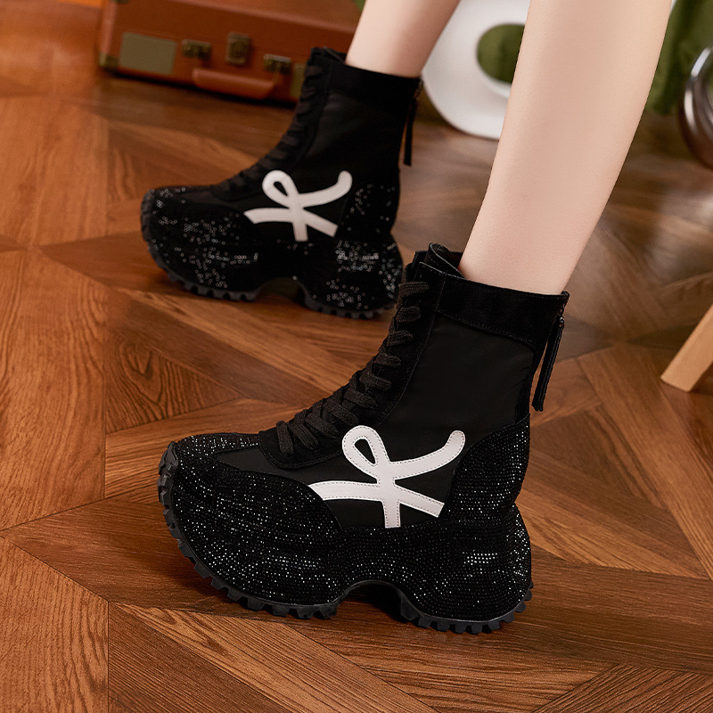 Women's Thick Sole High-top Fa - Women'S Shoes Trendy incelemesi ve fiyatı
