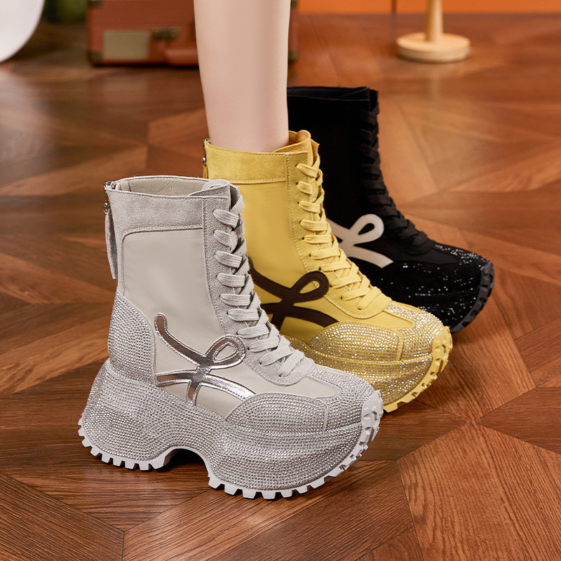 Women's Thick Sole High-top Fa - Women'S Shoes Trendy incelemesi ve fiyatı