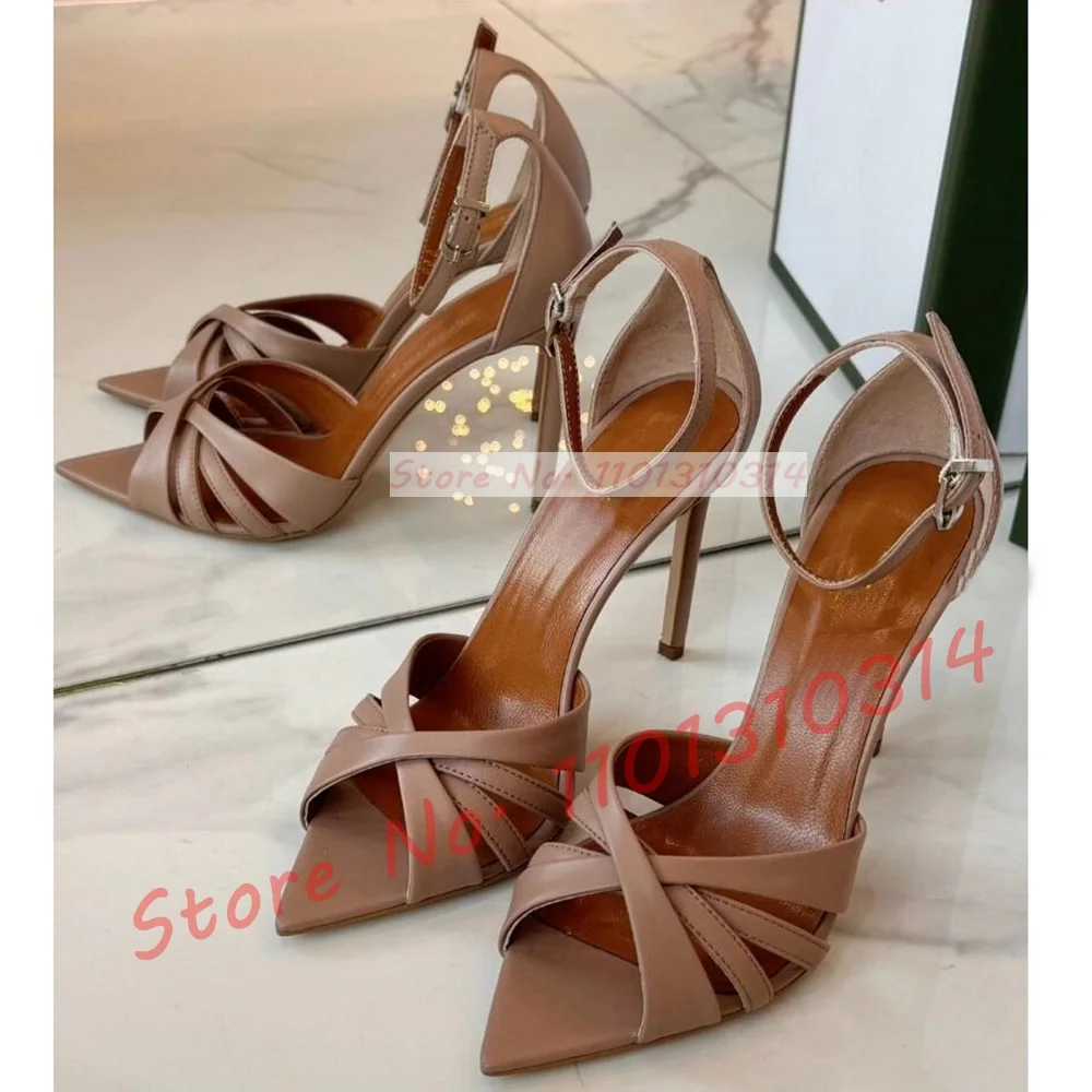 Nude Cross Strap High Heels Sa - Women'S Shoes Trendy incelemesi ve fiyatı