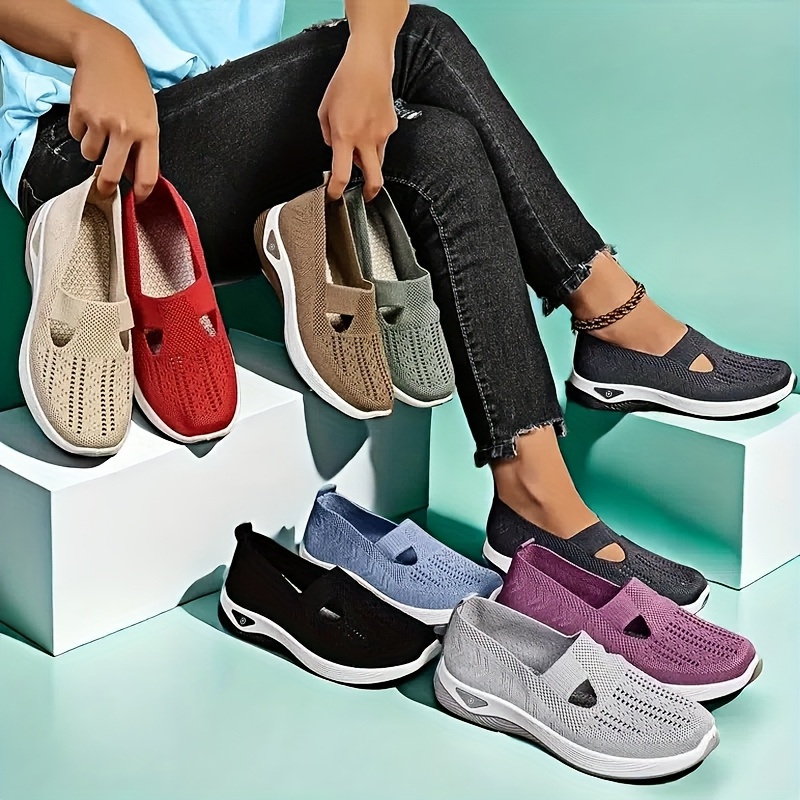 Womens Spring Summer Knit Slip - Women'S Shoes With Arch Support incelemesi ve fiyatı