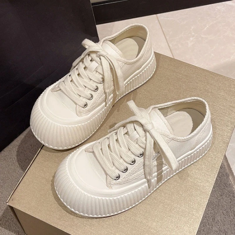 Round Toe Thick Bottom White S - Women'S Shoes Trendy incelemesi ve fiyatı