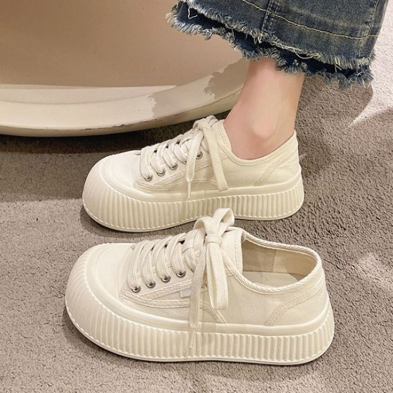 Round Toe Thick Bottom White S - Women'S Shoes Trendy incelemesi ve fiyatı