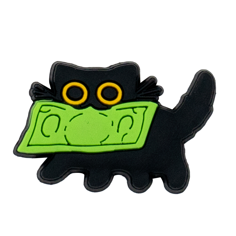9Pcs Tblack catr Croc Charms S - Croc Style Clog incelemesi ve fiyatı