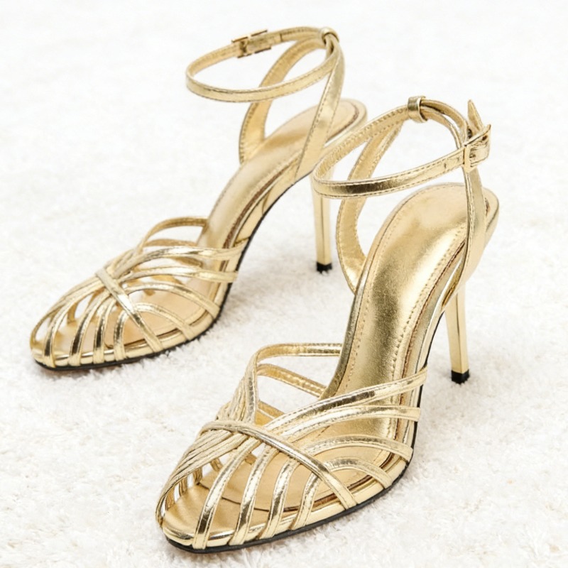 Sexy Gold Hollow Narrow Band H - Women Shoes Model incelemesi ve fiyatı