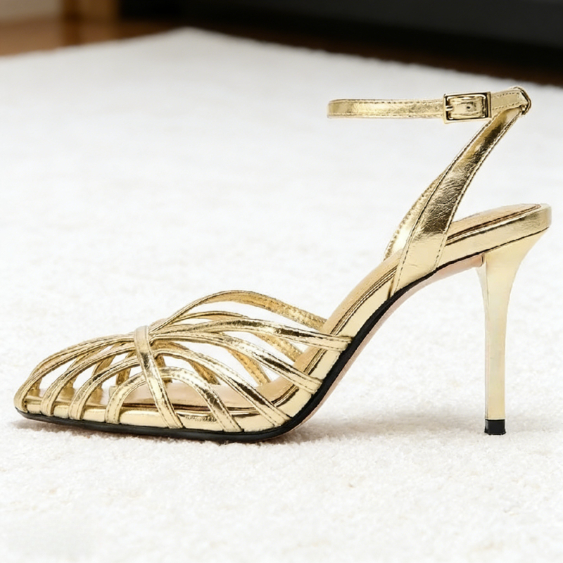Sexy Gold Hollow Narrow Band H - Women Shoes Model incelemesi ve fiyatı