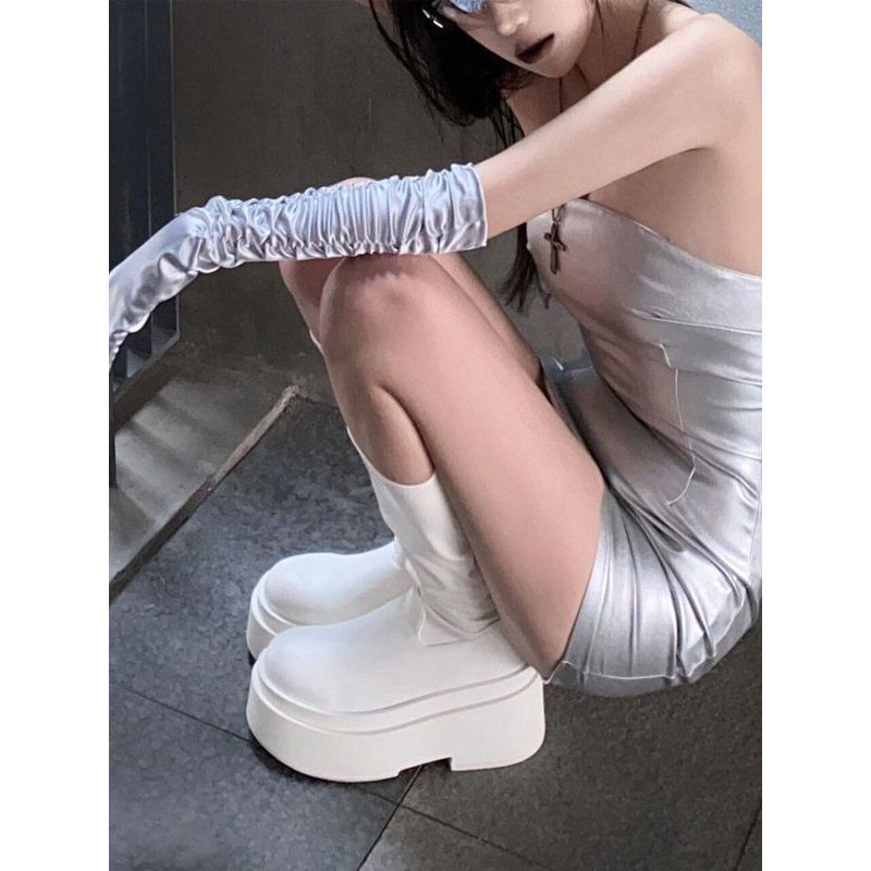 Thick soled long tube boots fo - Sock Boot Women incelemesi ve fiyatı