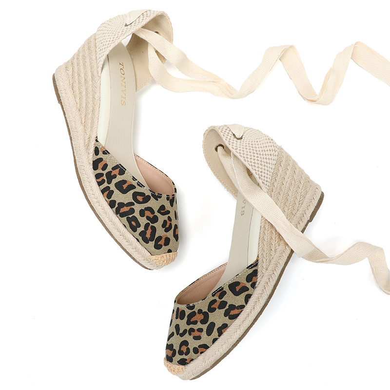 Women Wedge Sandals 7CM Lace U - Espadrille Wedge Shoes incelemesi ve fiyatı