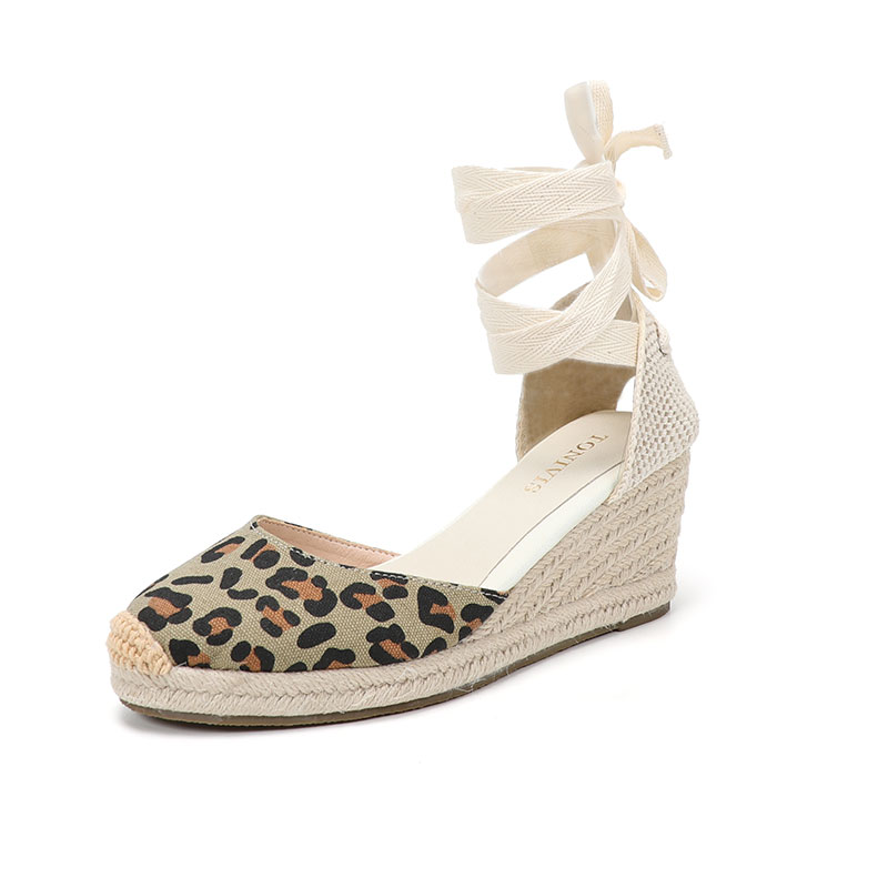 Women Wedge Sandals 7CM Lace U - Espadrille Wedge Shoes incelemesi ve fiyatı