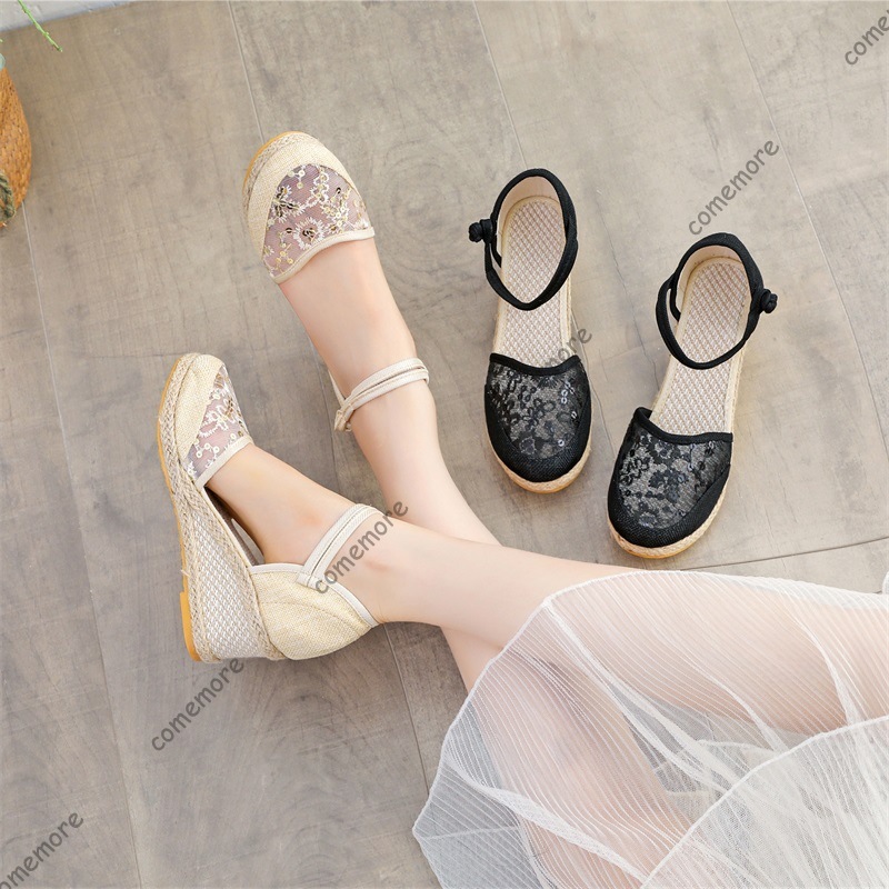 Women's Lace Mesh Espadrille W - Espadrille Wedge Shoes incelemesi ve fiyatı