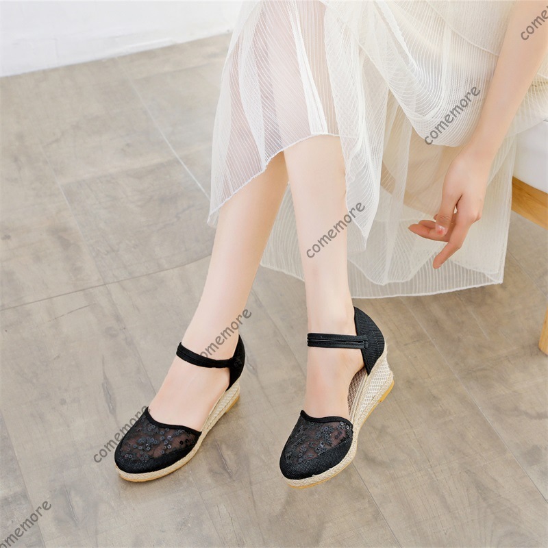 Women's Lace Mesh Espadrille W - Espadrille Wedge Shoes incelemesi ve fiyatı