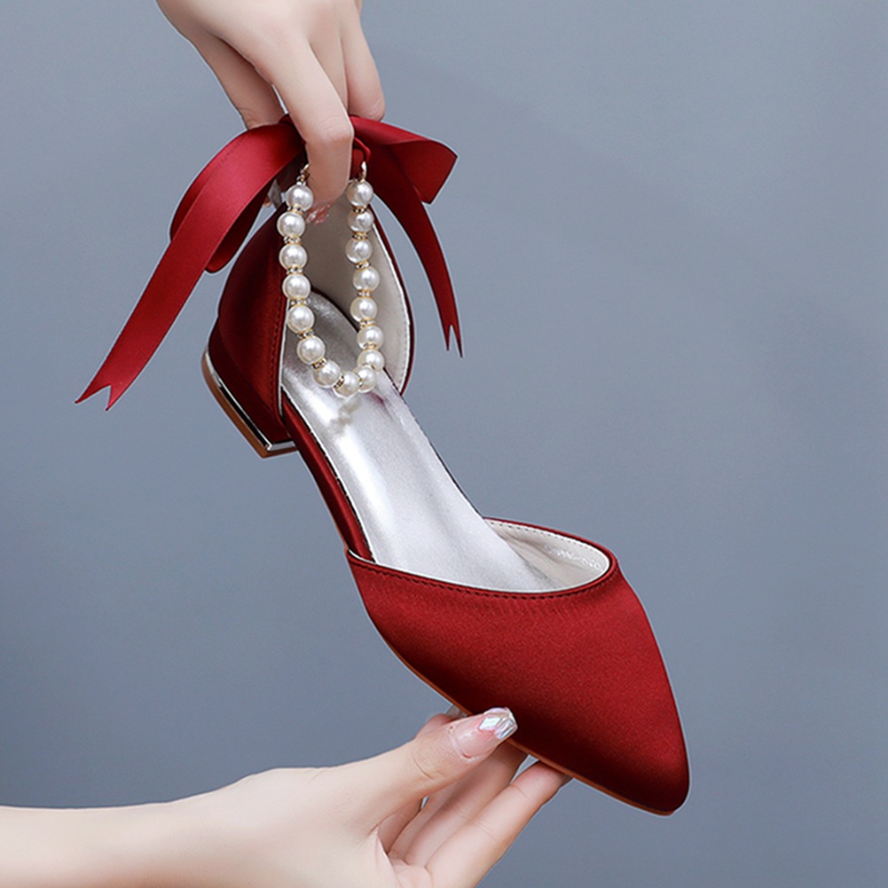 Wedding Shoes Bride Flat Heel  - Pointed Toe Flat incelemesi ve fiyatı