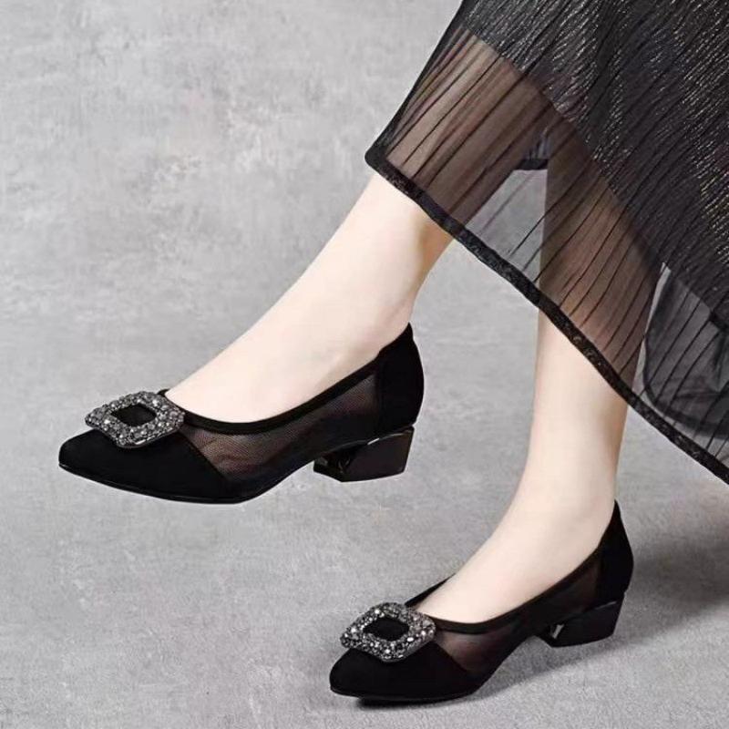 Elegant Pointed Toe Mesh Block - Women'S Shoes In Fashion incelemesi ve fiyatı