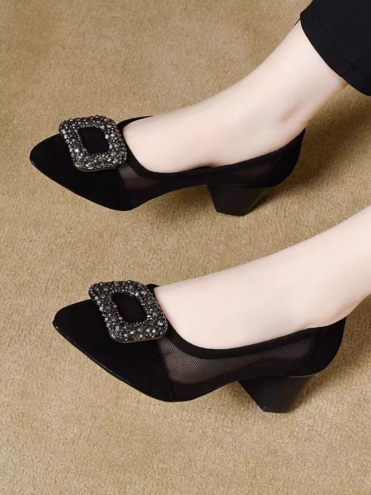Elegant Pointed Toe Mesh Block - Women'S Shoes In Fashion incelemesi ve fiyatı