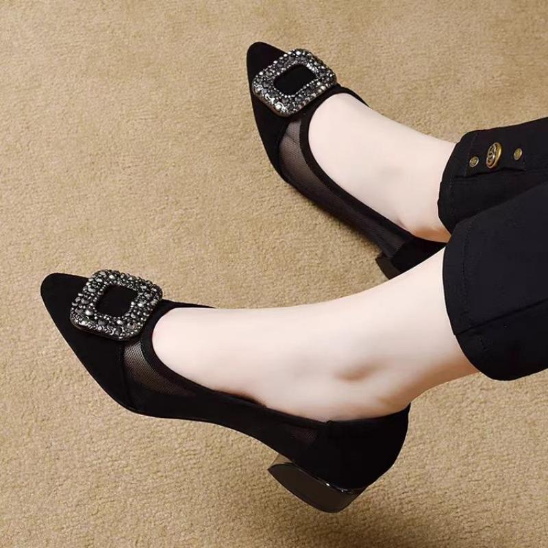 Elegant Pointed Toe Mesh Block - Women'S Shoes In Fashion incelemesi ve fiyatı