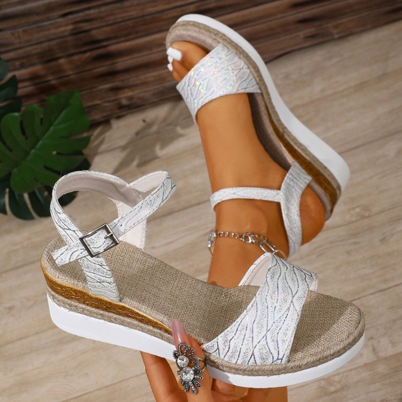 Wedge Sandals for Women White  - Espadrille Wedge Shoes incelemesi ve fiyatı